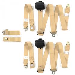 SafeTBoy 3-Point Retractable Push Button Buckle Lap Belts STBCFEDE