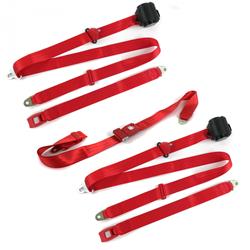 SafeTBoy 3-Point Retractable Push Button Buckle Lap Belts STBD0023