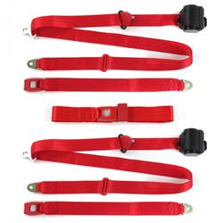 SafeTBoy 3-Point Retractable Push Button Buckle Lap Belts for 1964-1966 MUSTANG - STBD002D