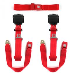 SafeTBoy 3-Point Retractable Push Button Buckle Lap Belts STBD00C4