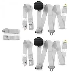 SafeTBoy 3-Point Retractable Push Button Buckle Lap Belts for 1980-1986 F-150 - STBD01AC