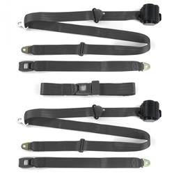 SafeTBoy 3-Point Retractable Push Button Buckle Lap Belts STBD02BB