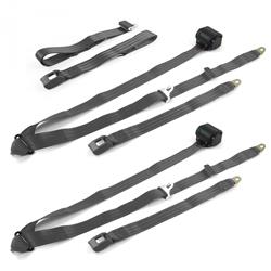SafeTBoy 3-Point Retractable Push Button Buckle Lap Belts STBD02F6