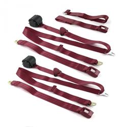 SafeTBoy 3-Point Retractable Push Button Buckle Lap Belts STBD035D