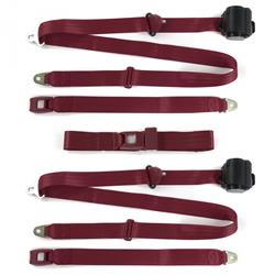 SafeTBoy 3-Point Retractable Push Button Buckle Lap Belts STBD0379