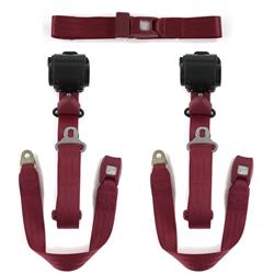 SafeTBoy 3-Point Retractable Push Button Buckle Lap Belts STBD0385