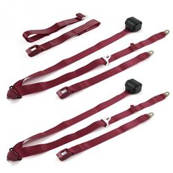 SafeTBoy 3-Point Retractable Push Button Buckle Lap Belts for 1955-1974 KARMANN GHIA - STBD03A8
