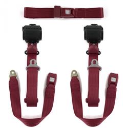 SafeTBoy 3-Point Retractable Push Button Buckle Lap Belts STBD03E2