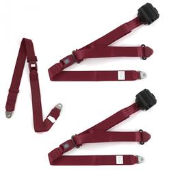 SafeTBoy 3-Point Retractable Push Button Buckle Lap Belts for 1953-1956 TR2, 1955-1957 TR3, 1957-1961 TR3A - STBD0403