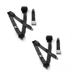 SafeTBoy 3-Point Retractable Airplane Buckle Lap Belts for 1955-1974 KARMANN GHIA - STBD04CF
