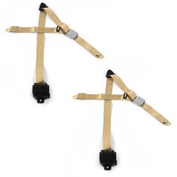 SafeTBoy 3-Point Retractable Airplane Buckle Lap Belts STBD05AB