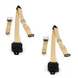 SafeTBoy 3-Point Retractable Airplane Buckle Lap Belts STBD05FF