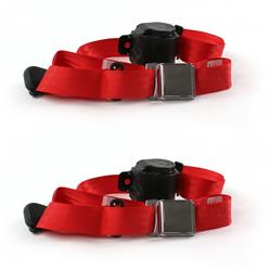 SafeTBoy 3-Point Retractable Airplane Buckle Lap Belts STBD06CF