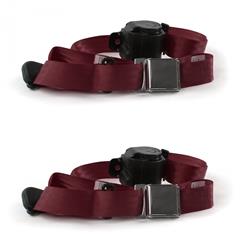 SafeTBoy 3-Point Retractable Airplane Buckle Lap Belts for 1979-1986 CAPRI, 1979-1993 MUSTANG - STBD0A56