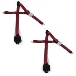 SafeTBoy 3-Point Retractable Airplane Buckle Lap Belts for 1937-1940 3/4 TON PICKUP, 1/2 TON PICKUP, 1937-1941 1 TON PICKUP - STBD0A6C