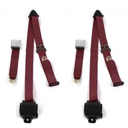 SafeTBoy 3-Point Retractable Airplane Buckle Lap Belts for 1942-1947 1 TON PICKUP, 1/2 TON PICKUP, 3/4 TON PICKUP - STBD0A71