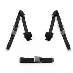 SafeTBoy 3-Point Retractable Airplane Buckle Lap Belts for 1967-1970 MUSTANG - STBD0BB0