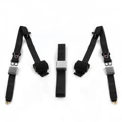 SafeTBoy 3-Point Retractable Airplane Buckle Lap Belts for 1964-1966 MUSTANG - STBD0BB2