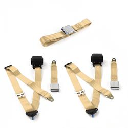 SafeTBoy 3-Point Retractable Airplane Buckle Lap Belts for 1971-1973 411, 1973-1974 412 - STBD0D9E