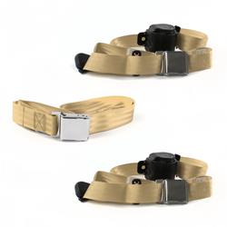 SafeTBoy 3-Point Retractable Airplane Buckle Lap Belts STBD0DA2