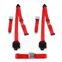 SafeTBoy 3-Point Retractable Airplane Buckle Lap Belts for 1967-1970 MUSTANG - STBD0DFF