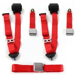 SafeTBoy 3-Point Retractable Airplane Buckle Lap Belts for 1979-1986 CAPRI, 1979-1993 MUSTANG - STBD0DCB