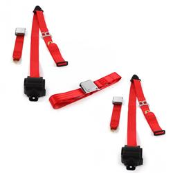 SafeTBoy 3-Point Retractable Airplane Buckle Lap Belts for 1971-1973 MUSTANG - STBD0E1E
