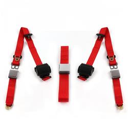 SafeTBoy 3-Point Retractable Airplane Buckle Lap Belts for 1964-1970 A100 TRUCK - STBD0E80