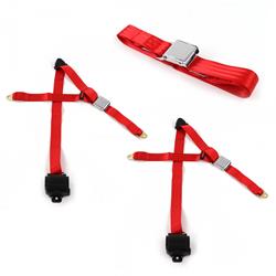 SafeTBoy 3-Point Retractable Airplane Buckle Lap Belts STBD0EC0