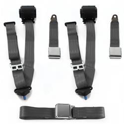 SafeTBoy 3-Point Retractable Airplane Buckle Lap Belts for 1967-1970 MUSTANG - STBD1190