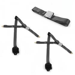 SafeTBoy 3-Point Retractable Airplane Buckle Lap Belts for 1971-1977 COMET, MAVERICK - STBD11B5