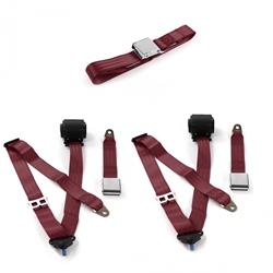 SafeTBoy 3-Point Retractable Airplane Buckle Lap Belts for 1964-1966 MUSTANG - STBD1226