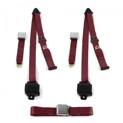 SafeTBoy 3-Point Retractable Airplane Buckle Lap Belts for 1966-1967 CHEVY II - STBD123D