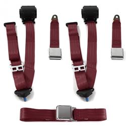 SafeTBoy 3-Point Retractable Airplane Buckle Lap Belts STBD1240