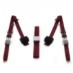 SafeTBoy 3-Point Retractable Airplane Buckle Lap Belts for 1961-1966 THUNDERBIRD - STBD124D
