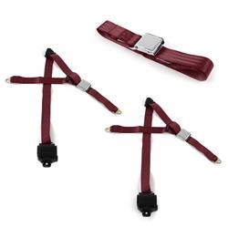 SafeTBoy 3-Point Retractable Airplane Buckle Lap Belts STBD1287