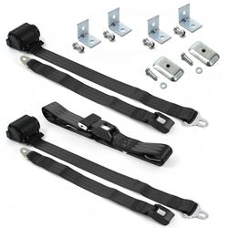 SafeTBoy 2-Point Retractable Push Button Buckle Lap Belts STBD228E