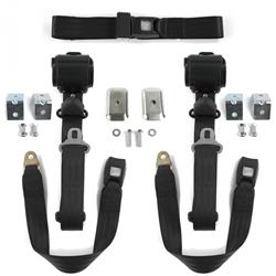 SafeTBoy 3-Point Retractable Push Button Buckle Lap Belts STBD315B