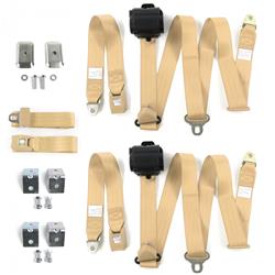 SafeTBoy 3-Point Retractable Push Button Buckle Lap Belts for 1979-1986 CAPRI, 1979-1993 MUSTANG - STBD3210