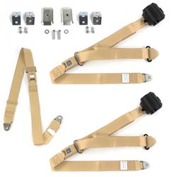 SafeTBoy 3-Point Retractable Push Button Buckle Lap Belts STBD3233