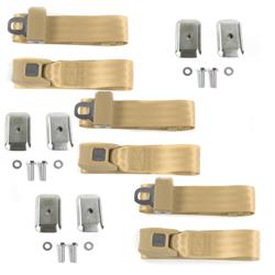SafeTBoy 3-Point Retractable Push Button Buckle Lap Belts for 1964-1966 MUSTANG - STBD3246