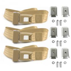 SafeTBoy 3-Point Retractable Push Button Buckle Lap Belts STBD3266