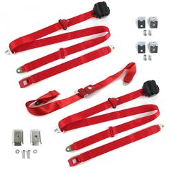 SafeTBoy 3-Point Retractable Push Button Buckle Lap Belts STBD332F