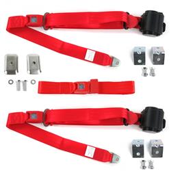 SafeTBoy 3-Point Retractable Push Button Buckle Lap Belts STBD3333