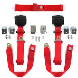 SafeTBoy 3-Point Retractable Push Button Buckle Lap Belts STBD333D