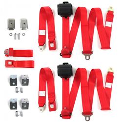 SafeTBoy 3-Point Retractable Push Button Buckle Lap Belts for 1971-1973 MUSTANG - STBD3396