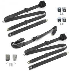 SafeTBoy 3-Point Retractable Push Button Buckle Lap Belts STBD355E
