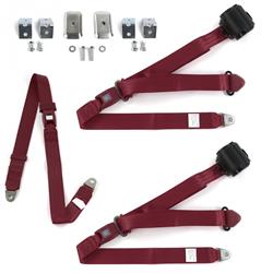 SafeTBoy 3-Point Retractable Push Button Buckle Lap Belts STBD35CF