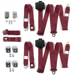 SafeTBoy 3-Point Retractable Push Button Buckle Lap Belts STBD360D