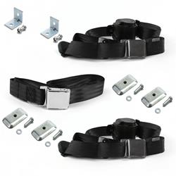 SafeTBoy 3-Point Retractable Airplane Buckle Lap Belts STBD3664